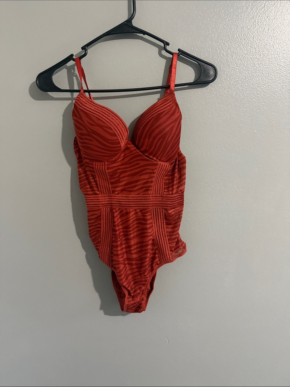 Red Striped Body Suit